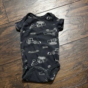 Black Graphic Kids One Piece